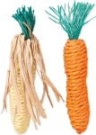 TRIXIE Mrkvička a kukuřice ze slámy / Hračka pro hlodavce / Sláma / 15 cm / 2 ks (G15-6192)