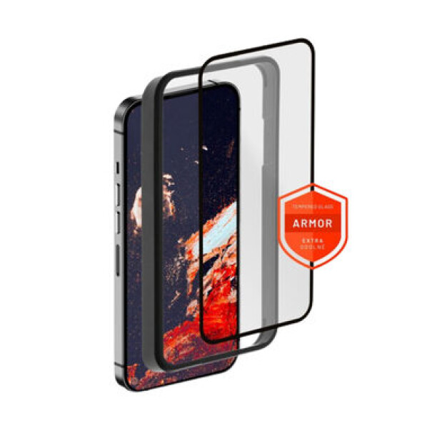 FIXED Armor Prémiové ochranné tvrzené sklo s aplikátorem pro iPhone 15 Plus černá (FIXGA-1201-BK)