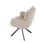 Jídelní židle, béžová, manšestrová látka, HC-X1128 LAN2