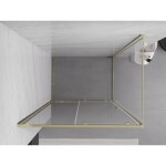MEXEN/S - Exo sprchový kout, posuvné dveře 95 x 80, transparent, zlato 8151-095-080-50-00