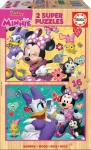 EDUCA Dřevěné puzzle Minnie a Daisy