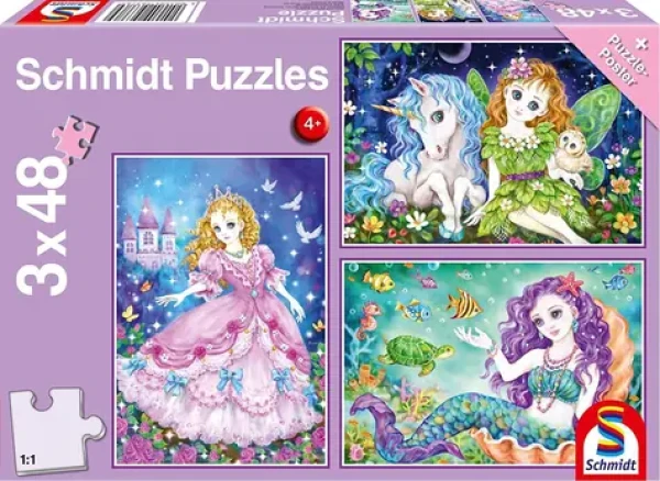 SCHMIDT Puzzle Princezna, víla a mořská panna