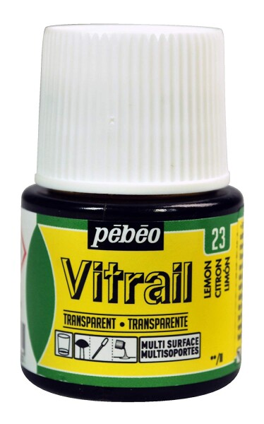 Barva na sklo Pébéo Vitrail - 23 žlutá citron