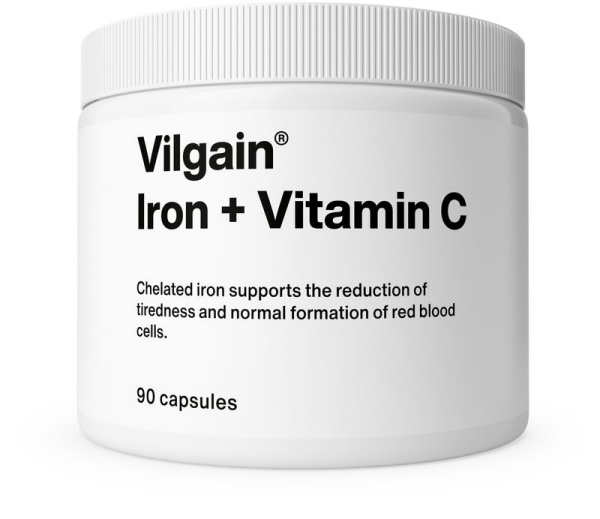 Vilgain Železo + Vitamin C – 90 kapslí