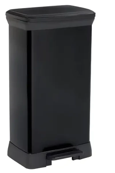 Curver Deco Bin černá / Odpadkový koš / 50 l / pedálové otevírání (187178)