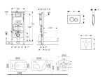 GEBERIT - Duofix Set předstěnové instalace, klozetu Arkas I sedátka softclose, tlačítko Delta20, alpská bílá SANI11CA3160B