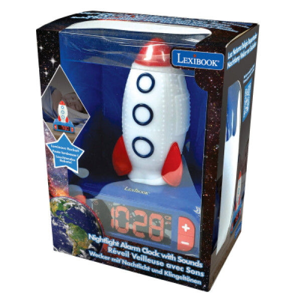 Lexibook budík se svítící raketou