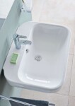 DURAVIT - Happy D.2 Umyvadlo 60x48 cm, s přepadem, s otvorem pro baterii, bílá 2316600000