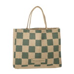 Bloomingville Nákupní taška z juty Bergamo Green, zelená barva, textil
