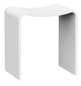 SAPHO - KORAL koupelnová stolička 40x43x30cm, solid surface, bílá mat WF462