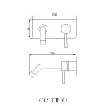 CERANO - Umyvadlová podomítková baterie Tiziana - box - chrom CER-423502