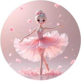 Obrázek Jedlý papír na dort Malá baletka růžová