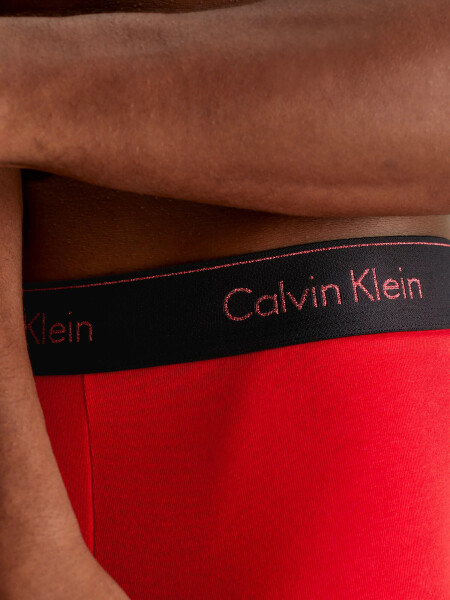 Pánské boxerky 000NB3873A KHZ černo červené Calvin Klein