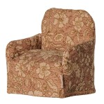 Maileg Křeslo pro myšky Maileg Flower, oranžová barva, textil