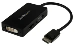 StarTech adaptér DisplayPort na DVI+VGA+HDMI černá / Videoadaptér / 1920×1200 / 0,15 m (DP2VGDVHD)