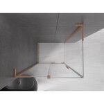 MEXEN/S - Velar L sprchový kout, posuvné dveře 120 x 110, transparent, měď kartáčovaná 871-120-110-03-65