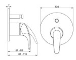 HANSA - Pico Baterie pod omítku pro 2 spotřebiče, chrom 46169103