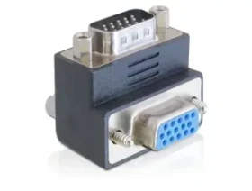 DeLock adaptér VGA samec - samice pravoúhlý 270° (65290)