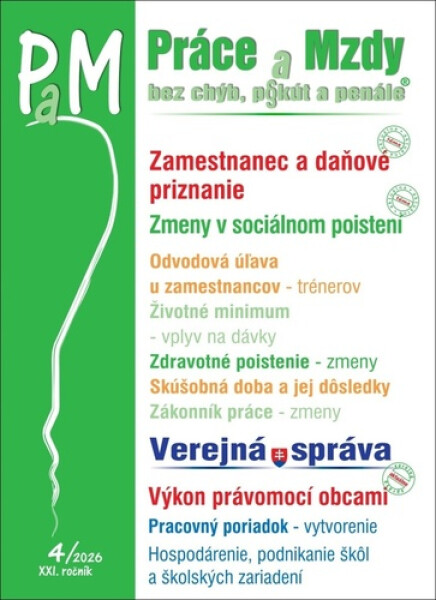 PAM 4/2026 – Daňové priznanie u zamestnanca