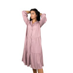 HOSH Dámské košilové šaty FATE Velikost: XL/XXL, Barva: Starorůžová