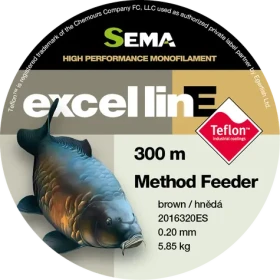 SEMA Vlasec Method Feeder Teflon hnědá / 300 m / 0,22 mm / 6,1 kg