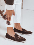 Dámské semišové hnědé mokasíny FashionStreet ZY1051 37