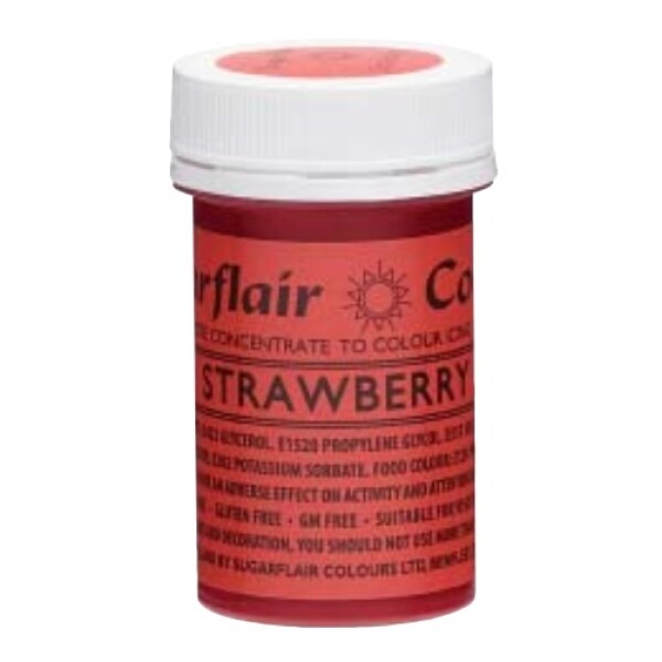 Sugarflair Gelová barva potravinářská Jahodová (Strawberry) 25g