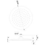 INVENA - Hlavová sprcha MUSTA SC-D1-075-S