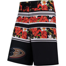 FOCO Pánské Plavky Anaheim Ducks Floral Stripe Boardshorts Velikost: XL
