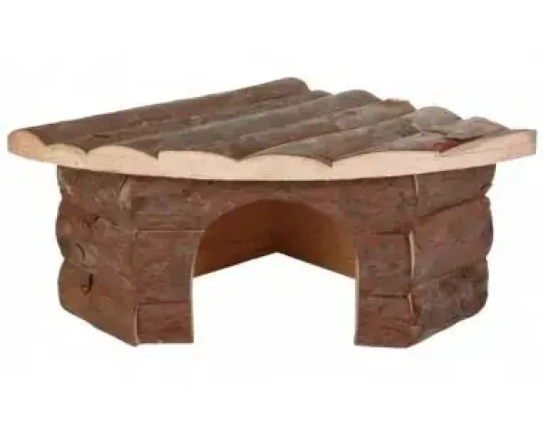 TRIXIE Rohový domek JESPER pro morčata / 32 × 13 × 21 cm / Přírodní dřevo (102776)