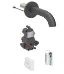 GEBERIT - Piave Elektronická umyvadlová baterie pod omítku, napájení z generátoru, easy to clean, matná černá 116.266.14.1