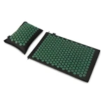 Spokey AKUMAT zelená / Masážní set / Akupresurní podložka s polštářem / 66 x 42 cm (5905339442154)
