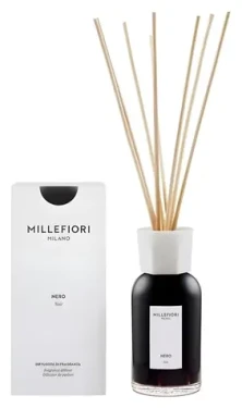 Millefiori Milano Nero černá 250 ml / Vonné tyčinky (77DDNR)