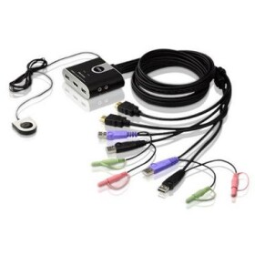 Rozbaleno - ATEN CS-692 / 2-port HDMI KVM USB2.0 mini / audio / 1.2m kabely / DO / rozbaleno (CS-692.rozbaleno)