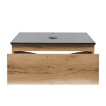 Koupelnová skříňka s technickým kamenem SAT B-Way 79x30x45 cm dub BWAY80OAKTK BWAY80OAKTK