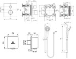 IDEAL STANDARD - CeraTherm Sprchový set s termostatem pod omítku, s tělesem, 3 proudy, chrom A7599AA