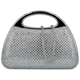 Luxusní dámská plesová kabelka Michelle Moon Selwix, stříbrná