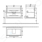VILLEROY & BOCH - Avento Umyvadlová skříňka, 780x514x452 mm, 2 zásuvky, Crystal White A89100B4
