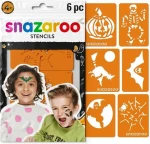 Snazaroo šablony na obličejové barvy 6ks Halloween