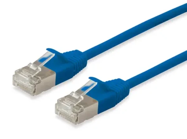 Equip Cat6a S/FTP SlimFlex modrá / Patch kabel / RJ-45 / 5 m / LSZH / PoE+ (606137)