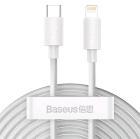 Baseus TZCATLZJ-02 Simple Wisdom bílá / Kabel kit USB-C na Lightning 20W 1.5 m / 2ks (57983104537)