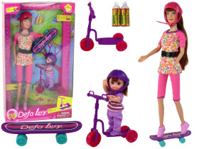 Mamido Sada panenek Lucy se skateboardem růžová