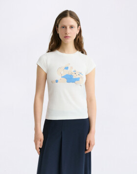 Tričko Thinking MU Meowrobics Mirna Tee WHITE