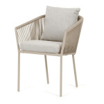 Zahradní židle, hliník, látka, béžová, AZC-C1179 CRM