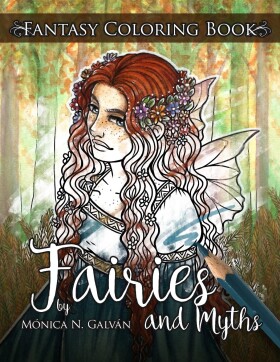 Fairies and Myths, antistresové omalovánky, Monica N. Galván