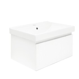 Koupelnová skříňka s umyvadlem SAT Evolution 58x30x44,8 cm bílá mat SATEVO60WMU1 SATEVO60WMU1