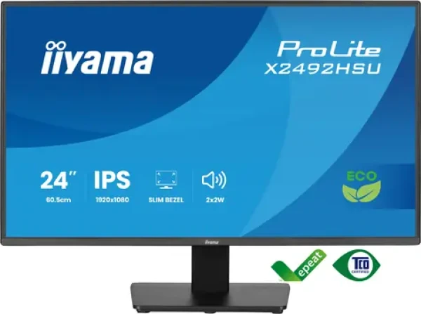 24" IIYAMA ProLite X2492HSU-B1 černá / IPS / 1920x1080 / 16:9 / 3ms / 1500:1 / 300cd / repro / HDMI / DP (X2492HSU-B1)