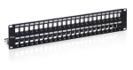 Equip černá / Patch panel / 19" / 48 portů / 2U / stíněný Cat6 / LSA-110 (769349)