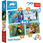 Trefl Puzzle Animal Planet: Záhadný svět zvířat 4v1 (35,48,54,70 dílků) - TOMI