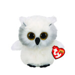 BEANIE BOOS AUSTIN, 15 cm - bílá sova